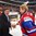 KANATA, CANADA - APRIL 8: IIHF President Rene Fasel presents Russia's Anna Prugova #1 with her bronze medal following a 2-0 win over Finland at the 2013 IIHF Ice Hockey Women's World Championship. (Photo by Andre Ringuette/HHOF-IIHF Images)